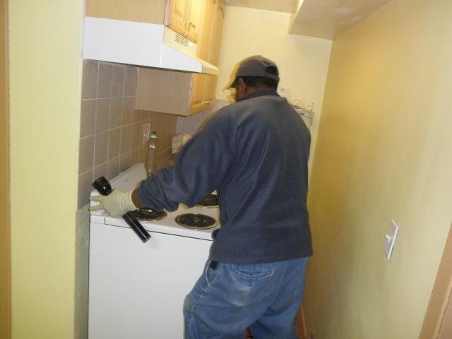 Servicing a kitchen